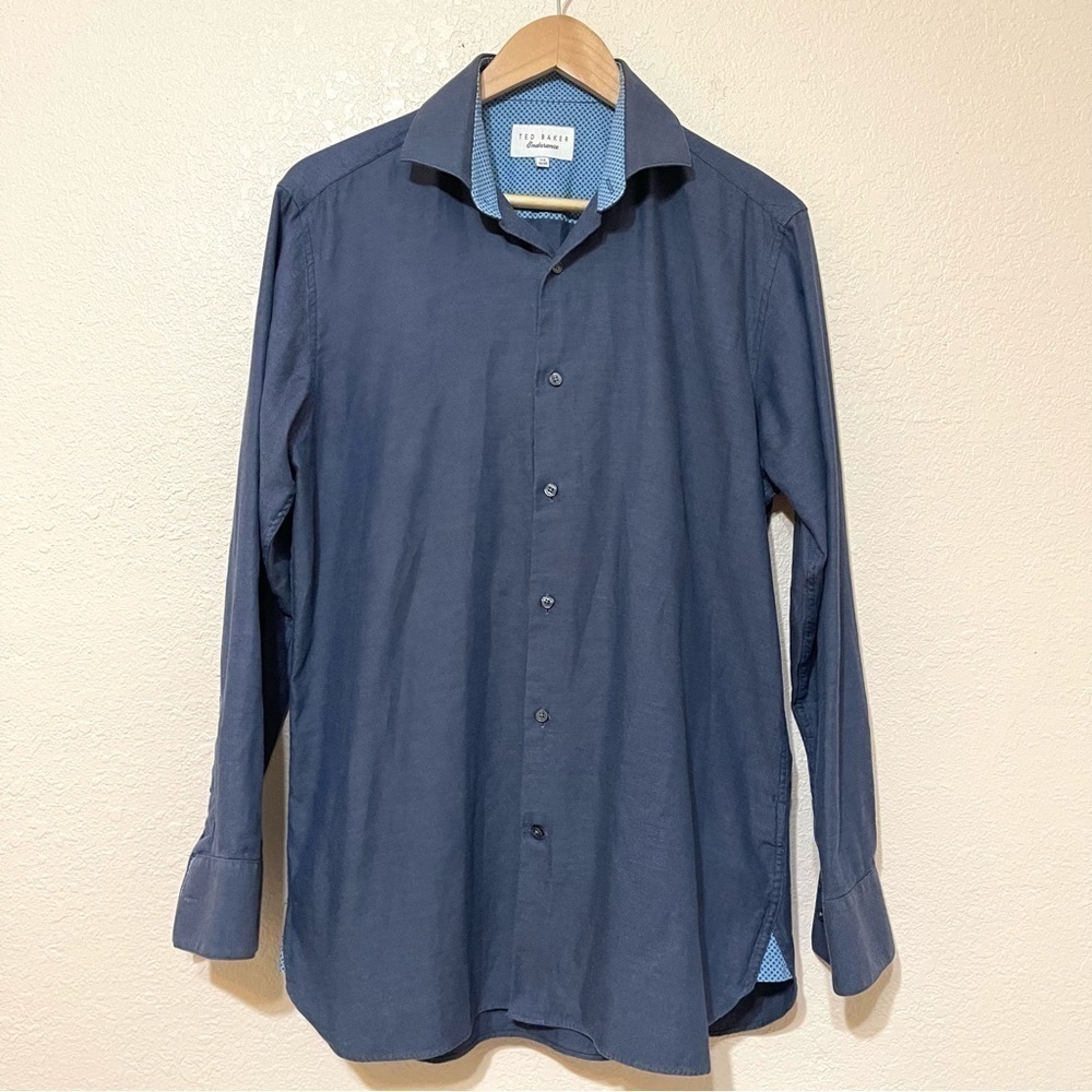 Ted Baker Endurance Long Sleeve Button Front Shirt Size 15.5 32/33‎ Men